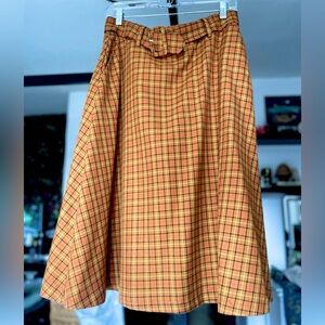 🤎 Modcloth Plaid Swing Skirt 🤎 Vintage Inspired 🤎 Size M 🤎